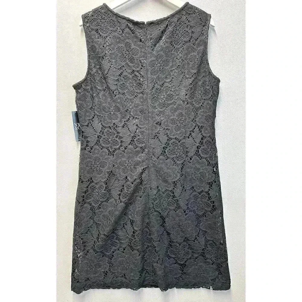 New York & Company Women’s Size 14‎ Black Floral Lace Overlay Sheath Dress